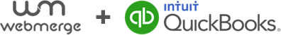 Webmerge to Quickbooks graphic