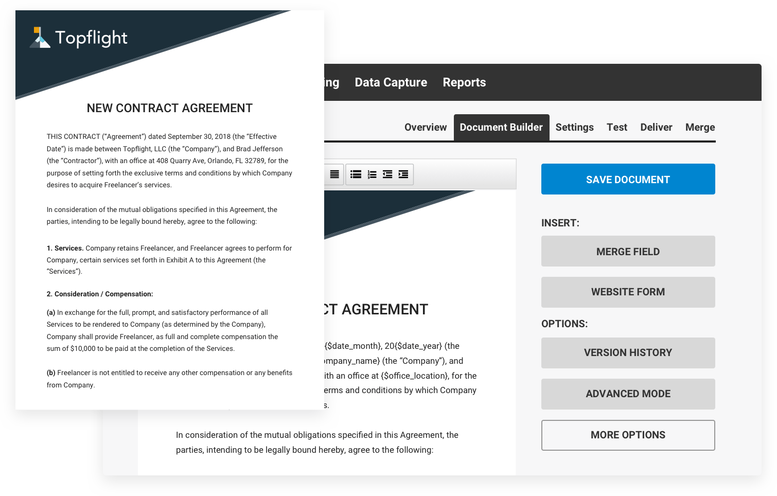 Document automation software